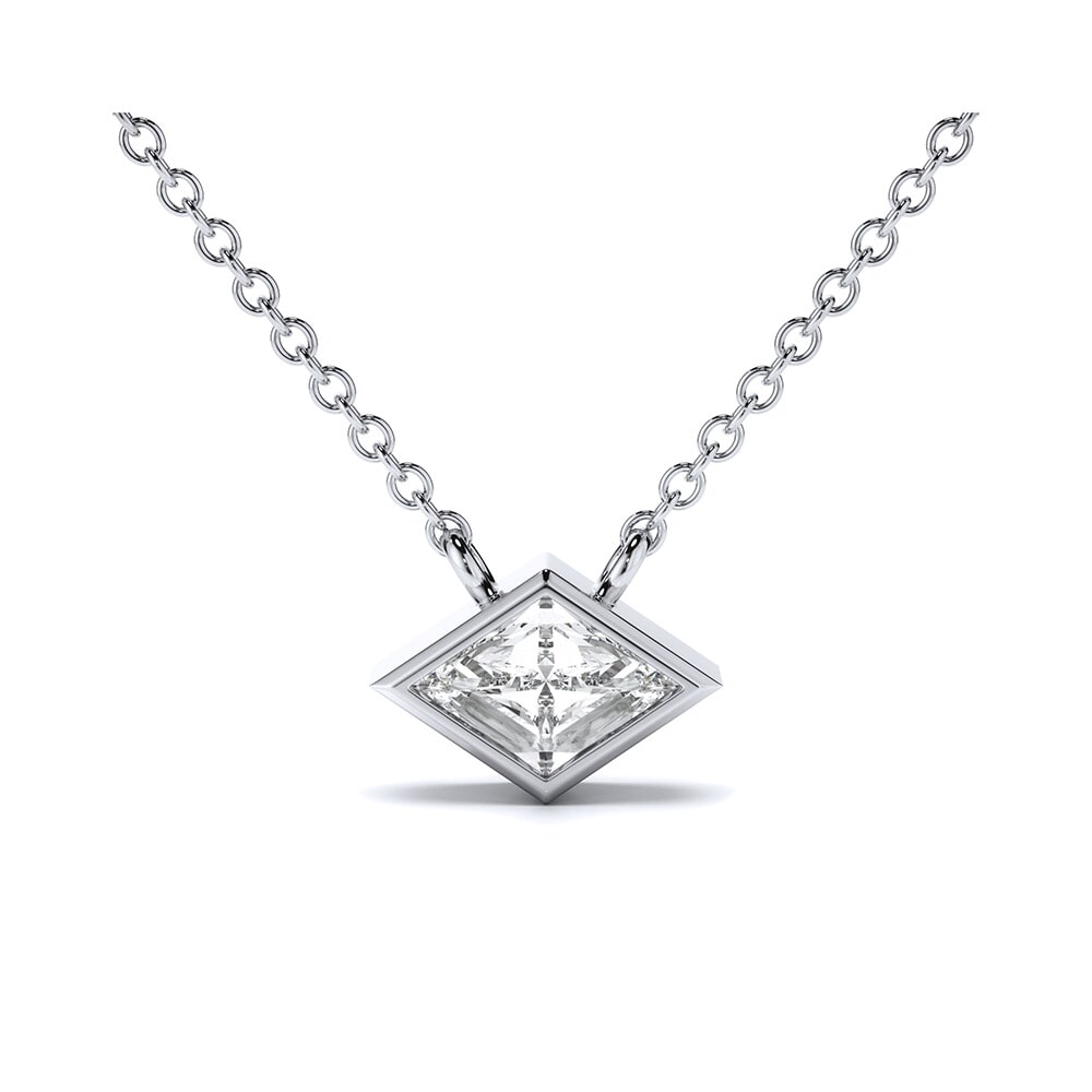 Specialty Cuts: Lozenge Lab Grown Diamond Pendant .80ct